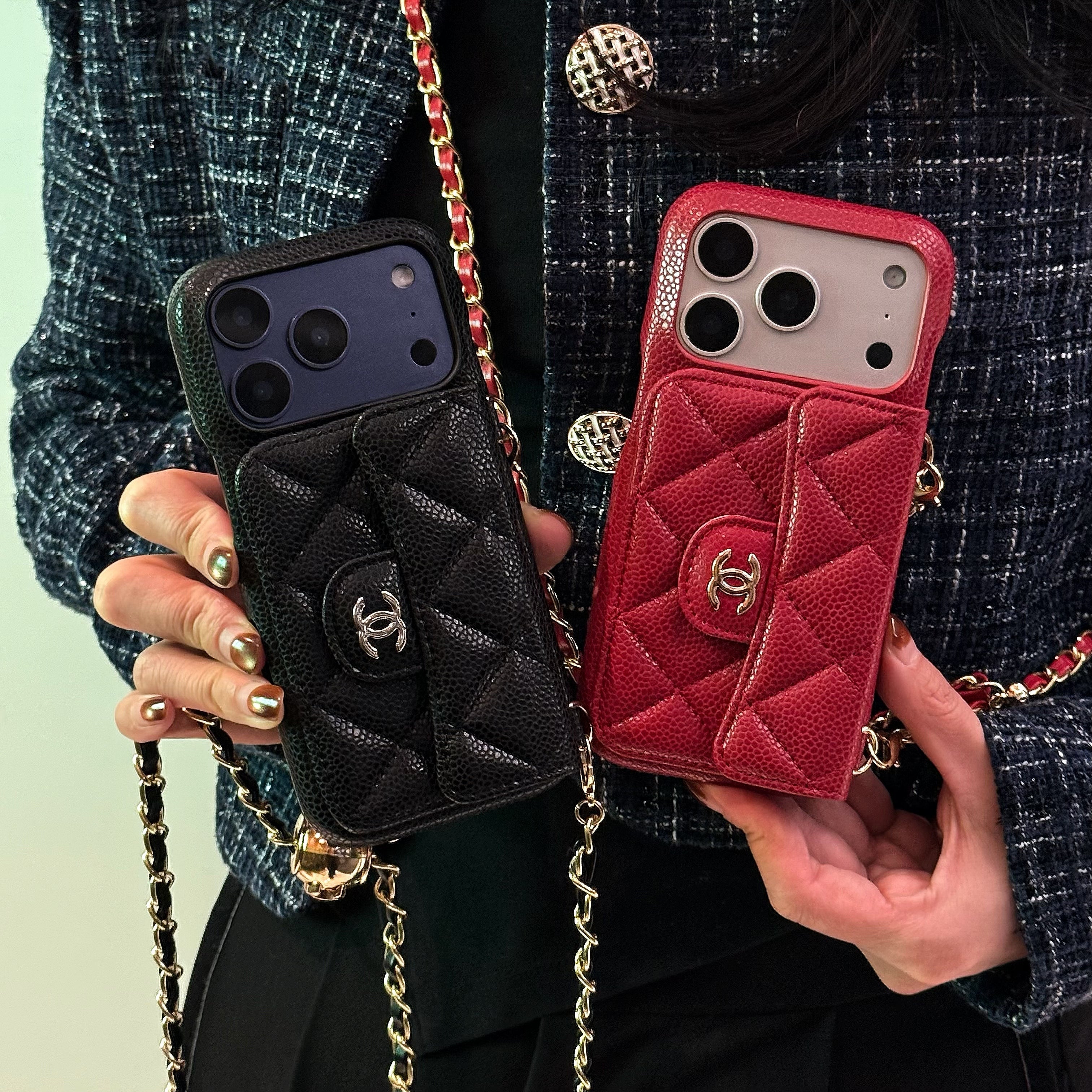 Caviar crossbody card holder phone case 2026