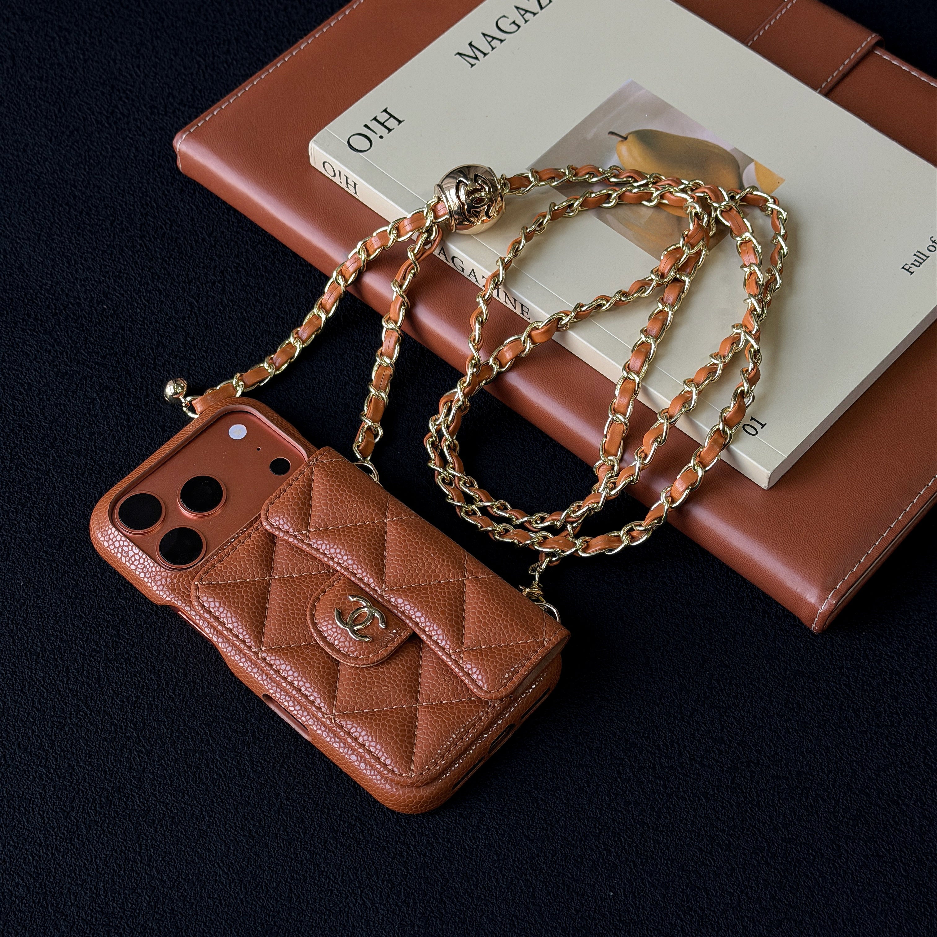 Caviar crossbody card holder phone case 2026