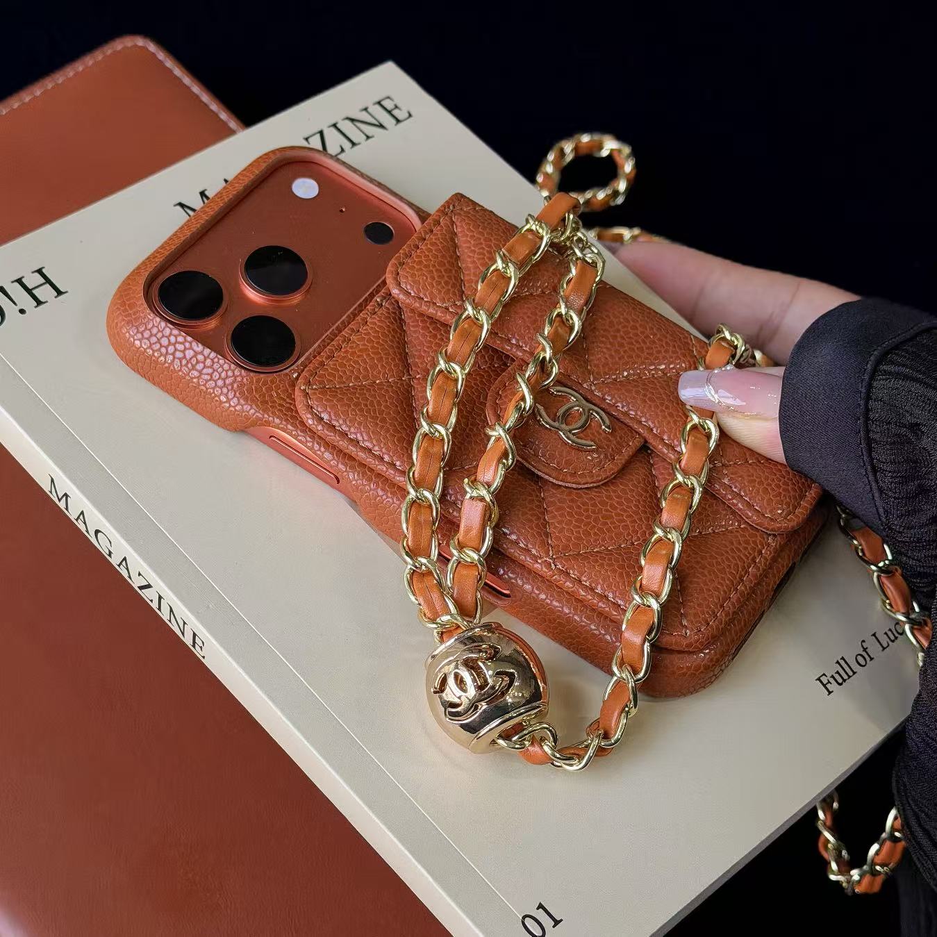 Caviar crossbody card holder phone case 2026